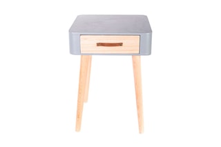 Table de chevet 1 tiroir - Gris