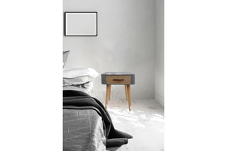 Table de chevet 1 tiroir - Gris