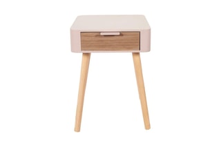 Table de chevet - Rose et naturel