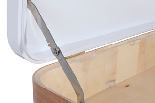 Table de chevet - Naturel et blanc
