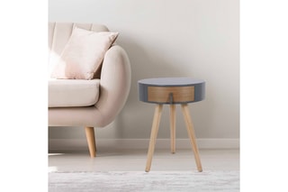 Table de chevet 1 tiroir - Naturel et gris