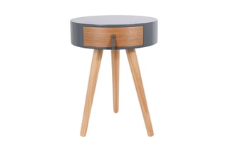 Table de chevet 1 tiroir - Naturel et gris