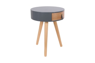 Table de chevet 1 tiroir - Naturel et gris