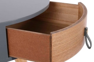 Table de chevet 1 tiroir - Naturel et gris
