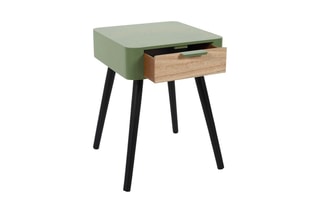 Table de chevet - Kaki et noir