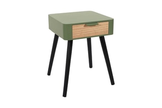 Table de chevet - Kaki et noir