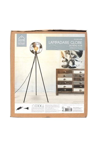 Lampadaire globe Noir