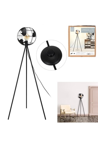 Lampadaire globe Noir