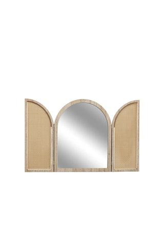Miroir à volets Bali - 40 x 50 cm - Naturel