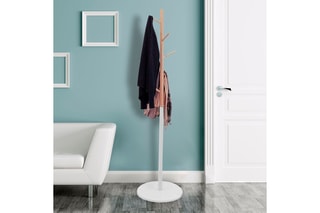 Porte-manteau - Naturel et blanc
