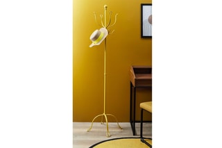 Porte-manteau Vintage 6 patères - Jaune