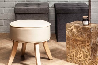 Pouf-coffre - Gris