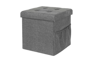 Pouf-coffre - Gris foncé