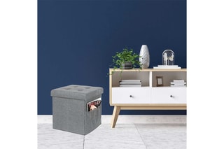 Pouf-coffre - Gris foncé