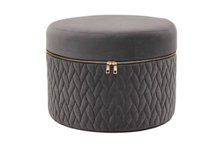 Pouf - 42 x 31 x 42 cm - Toucher velours