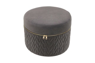 Pouf - 42 x 31 x 42 cm - Toucher velours