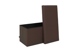 Banc-coffre - Marron - En polyester