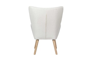 Fauteuil Rhea - Blanc - En tissu bouclette