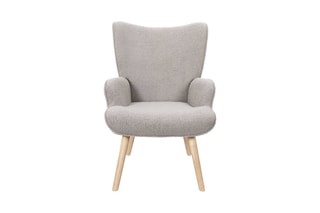 Fauteuil Rhea - Taupe - En tissu bouclette