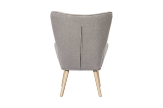 Fauteuil Rhea - Taupe - En tissu bouclette