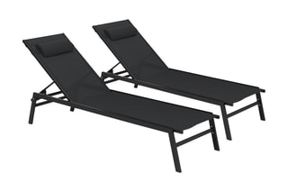 2 chaises longues Faro - 185 x 56 x 89 cm