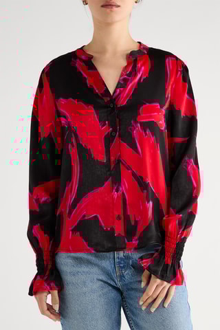 Blouse - rood en zwart