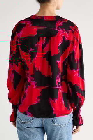 Blouse - rood en zwart