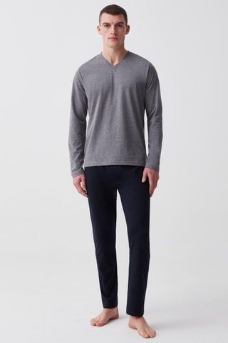 Pyjama - Gemêleerd Grijs en Zwart