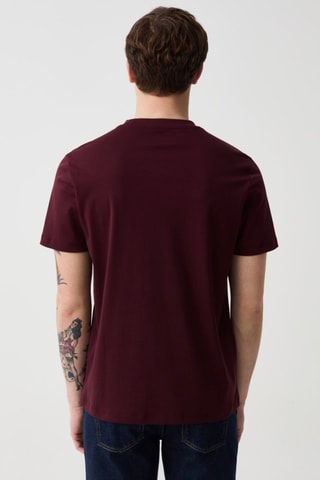 T-shirt regular - Bordeauxrood