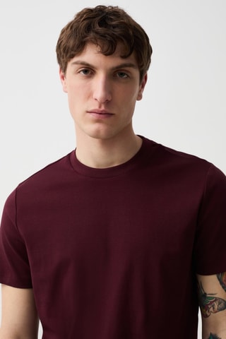 T-shirt regular - Bordeauxrood