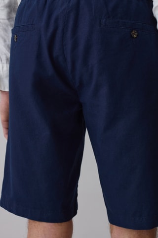 Linnen Bermuda Regular - Blauw
