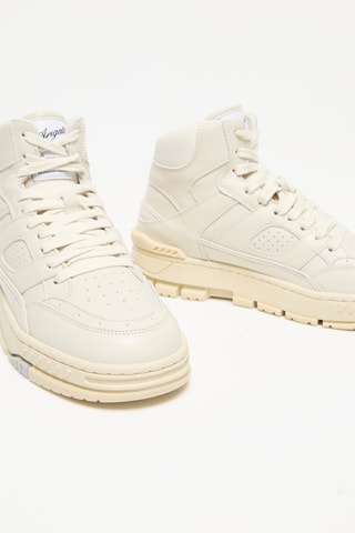 Baskets montantes en cuir Area Hi Sneaker - Beige