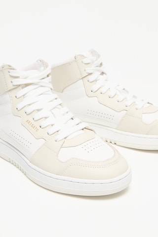 Baskets montantes en cuir Dice Hi Sneaker - Beige et blanc