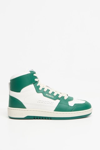 Baskets montantes en cuir Dice Hi Sneaker - Vert et blanc
