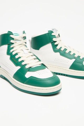Baskets montantes en cuir Dice Hi Sneaker - Vert et blanc