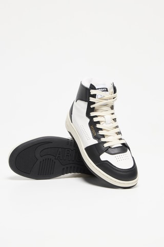 Baskets montantes en cuir Dice Hi Sneaker - Noir et blanc
