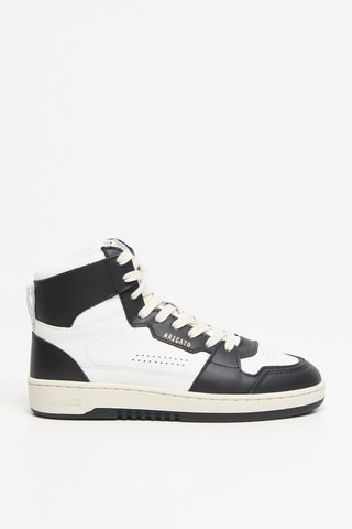 Baskets montantes en cuir Dice Hi Sneaker - Noir et blanc