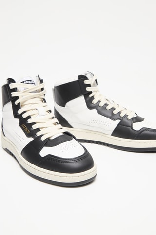 Baskets montantes en cuir Dice Hi Sneaker - Noir et blanc