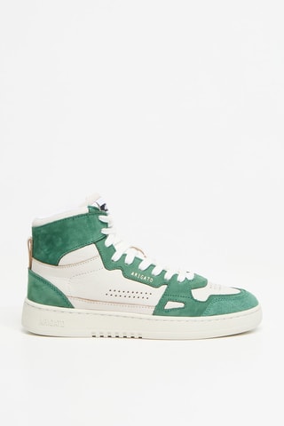 Baskets montantes en cuir Dice Hi Sneaker - Beige et vert