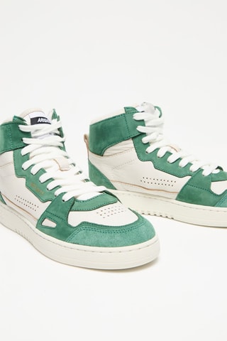 Baskets montantes en cuir Dice Hi Sneaker - Beige et vert