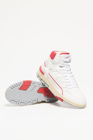 Baskets montantes en cuir Area Hi Sneaker - Rouge et blanc
