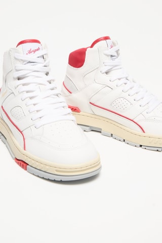 Baskets montantes en cuir Area Hi Sneaker - Rouge et blanc
