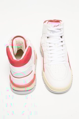 Baskets montantes en cuir Area Hi Sneaker - Rouge et blanc