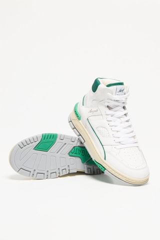 Baskets montantes en cuir Area Hi Sneaker - Vert et blanc