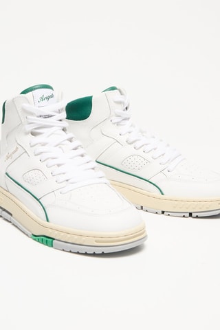 Baskets montantes en cuir Area Hi Sneaker - Vert et blanc