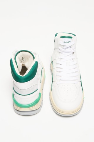 Baskets montantes en cuir Area Hi Sneaker - Vert et blanc
