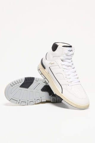 Baskets montantes en cuir Area Hi Sneaker - Blanc et noir
