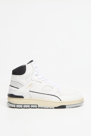 Baskets montantes en cuir Area Hi Sneaker - Blanc et noir