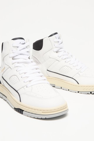 Baskets montantes en cuir Area Hi Sneaker - Blanc et noir