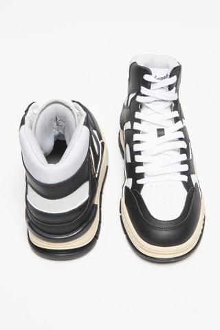 Baskets montantes en cuir Area Hi Sneaker - Noir et blanc